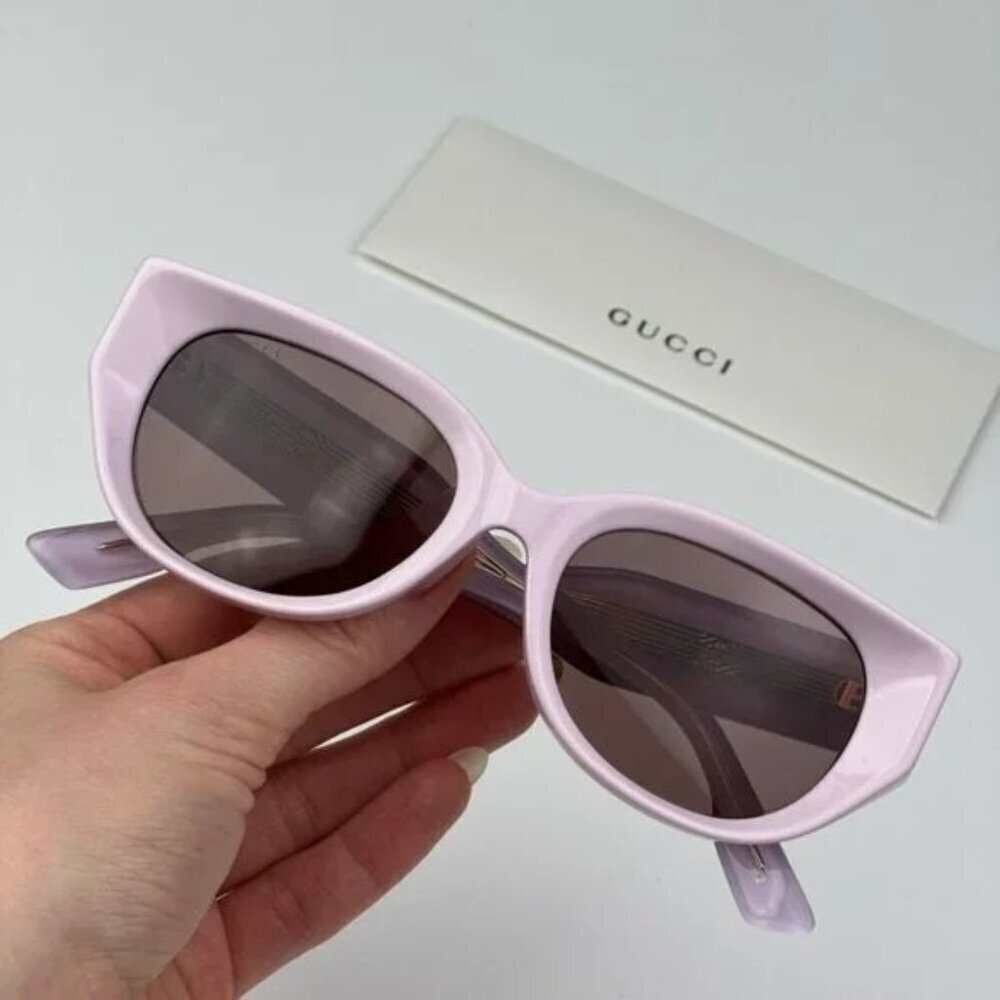 NWT Gucci GG1532SA-004 Pink Cat Eye 54mm Sunglasses - Picture 4 of 12